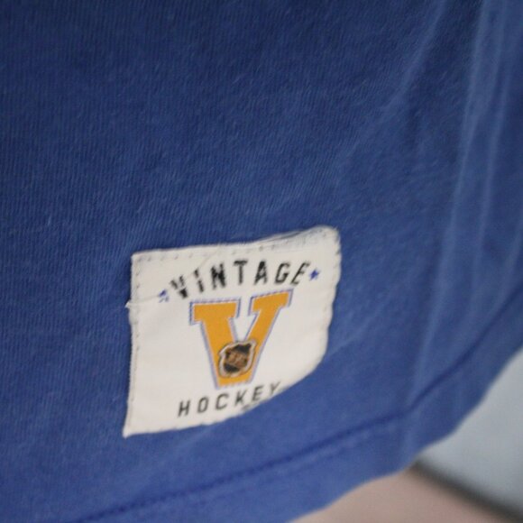 Vancouver Canucks Shirt (Retro) - Stick in Rink Logo Ringer T- Men's XL - Picture 7 of 8